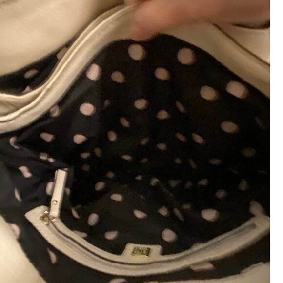 Anne Klein Tote 13 1/2 x 12 x 2 1/2 Beige Pebbled Faux Leather - Picture 8 of 13